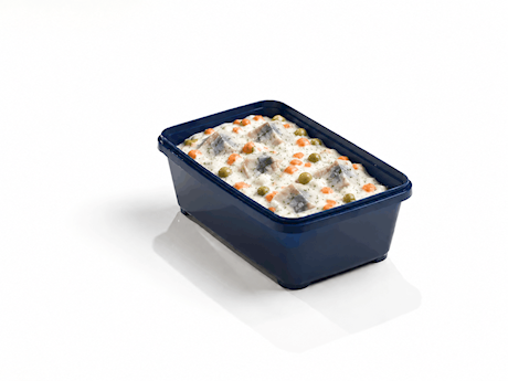 Herring pieces in mayonaise