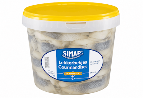 Rolled herring fillets in vinegar 'lekkerbekjes'